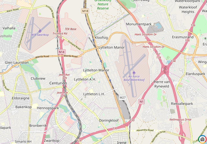 Map location of Lyttelton Manor